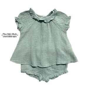 Elegant Baby 3-6m Muslin Top & Bloomers Set